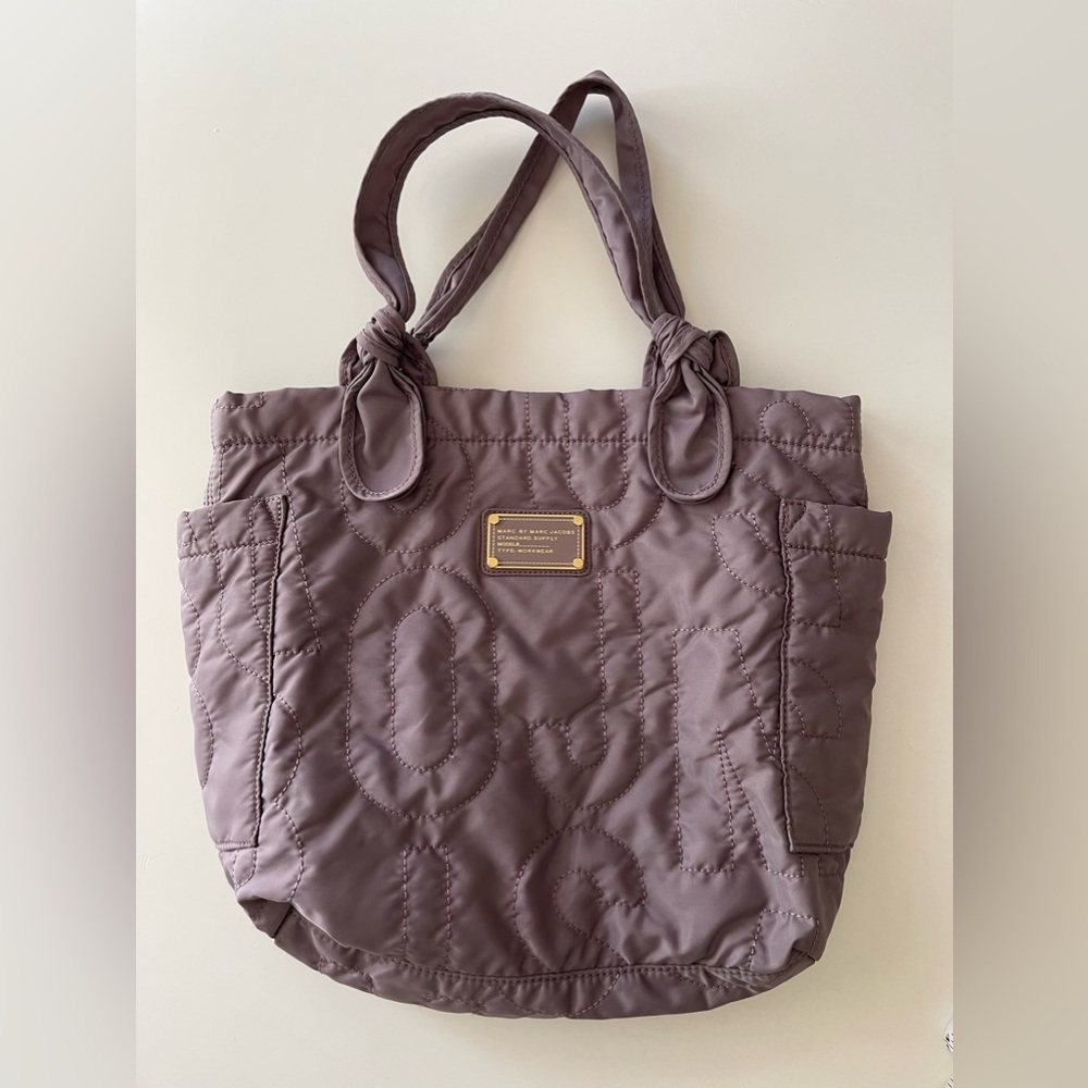 Marc By Marc Jacob’s Quilted Nylon Purple Tote Bag